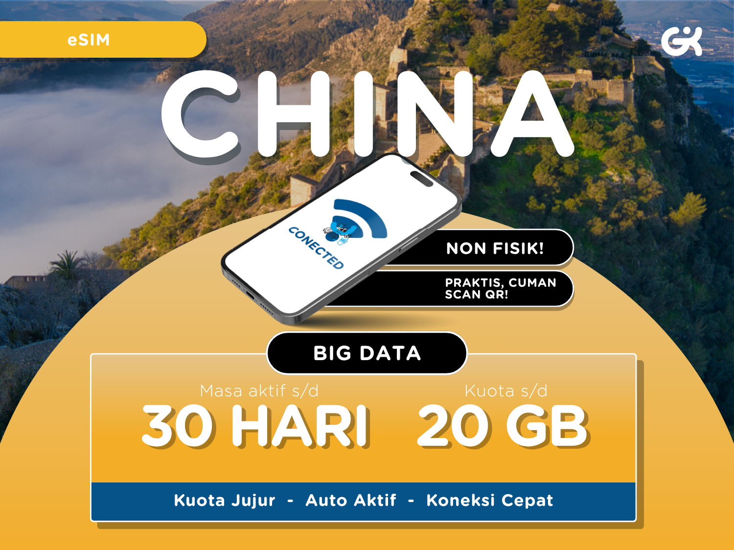 {Instant} eSim China Big Data Global Komunika