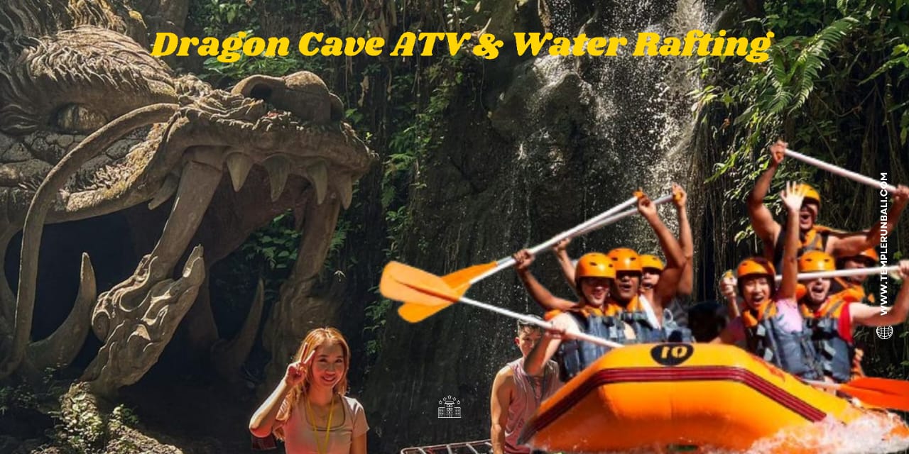 Ubud: ATV Quad Bike Bali with Dragon Face Cave, Jungle, Waterfall and Ayung Rafting Trip with Meal