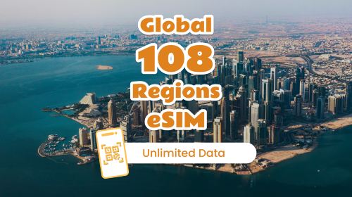 [Global 108 Region] 5G Prepaid Data | Multi-day selection | Unlimited Data | Tethering | eSIM QR code