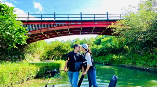 1-hour kayaking at Dongshan River Water Park – Eco Green Boat hydrobiking experience