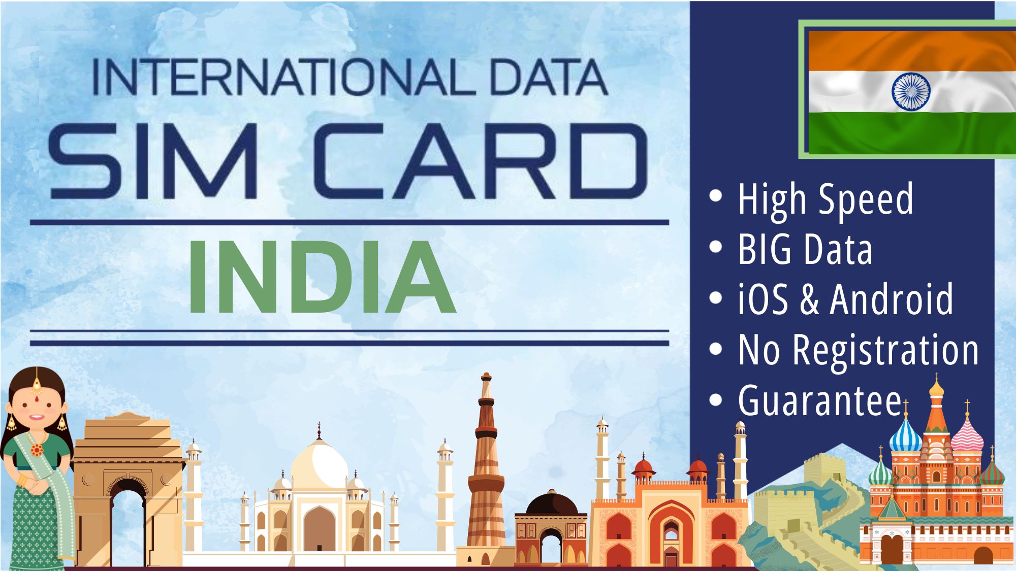 Sim Card India Data Plan - Tourist Simcard Internet Travel Package - Total Data