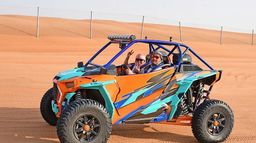 Morning Red Dunes Buggy (30m) + Camel & Falcon for 2 people Day Tours