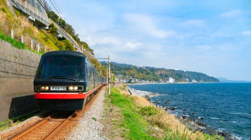 1-day tour to Mt. Omuro + Izu Kyuko Line + Jogasaki Coast – matcha mountain scenery