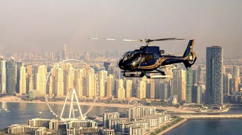 Falcon heli Dubai palm island atl helicopter - join-in/charter optional