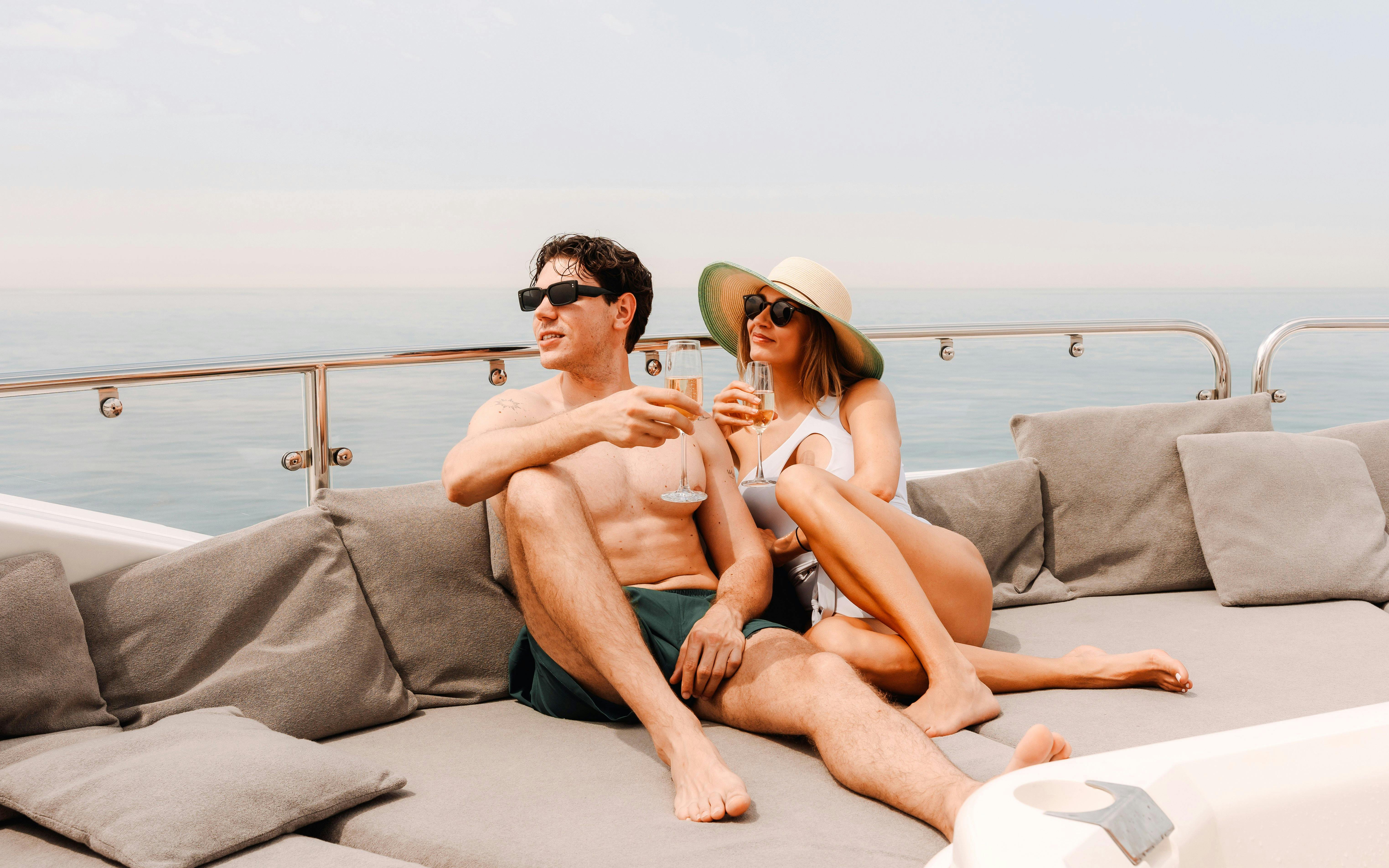 Proposal at Sea Package: Luxury Private Yacht Rental from Dubai Marina