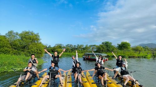 1-hour kayaking at Dongshan River Water Park – Eco Green Boat hydrobiking experience