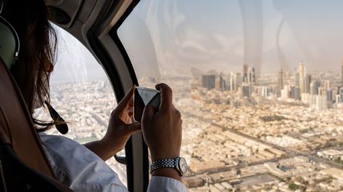 Falcon heli Dubai palm island atl helicopter - join-in/charter optional