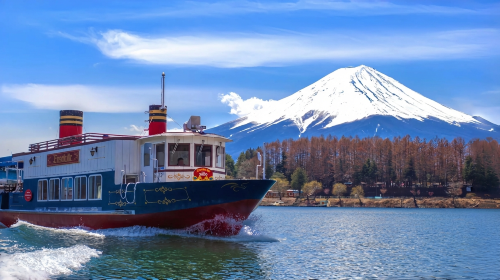 Mount Fuji Scenic Train Experience + Lake Kawaguchi Ropeway/Boat Ride + Lake Yamanaka + Lawson One-Day Tour.