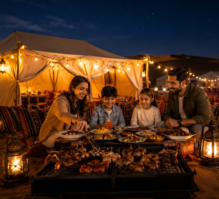Live BBQ Night Party or Birthday Celebration at Dubai Desert