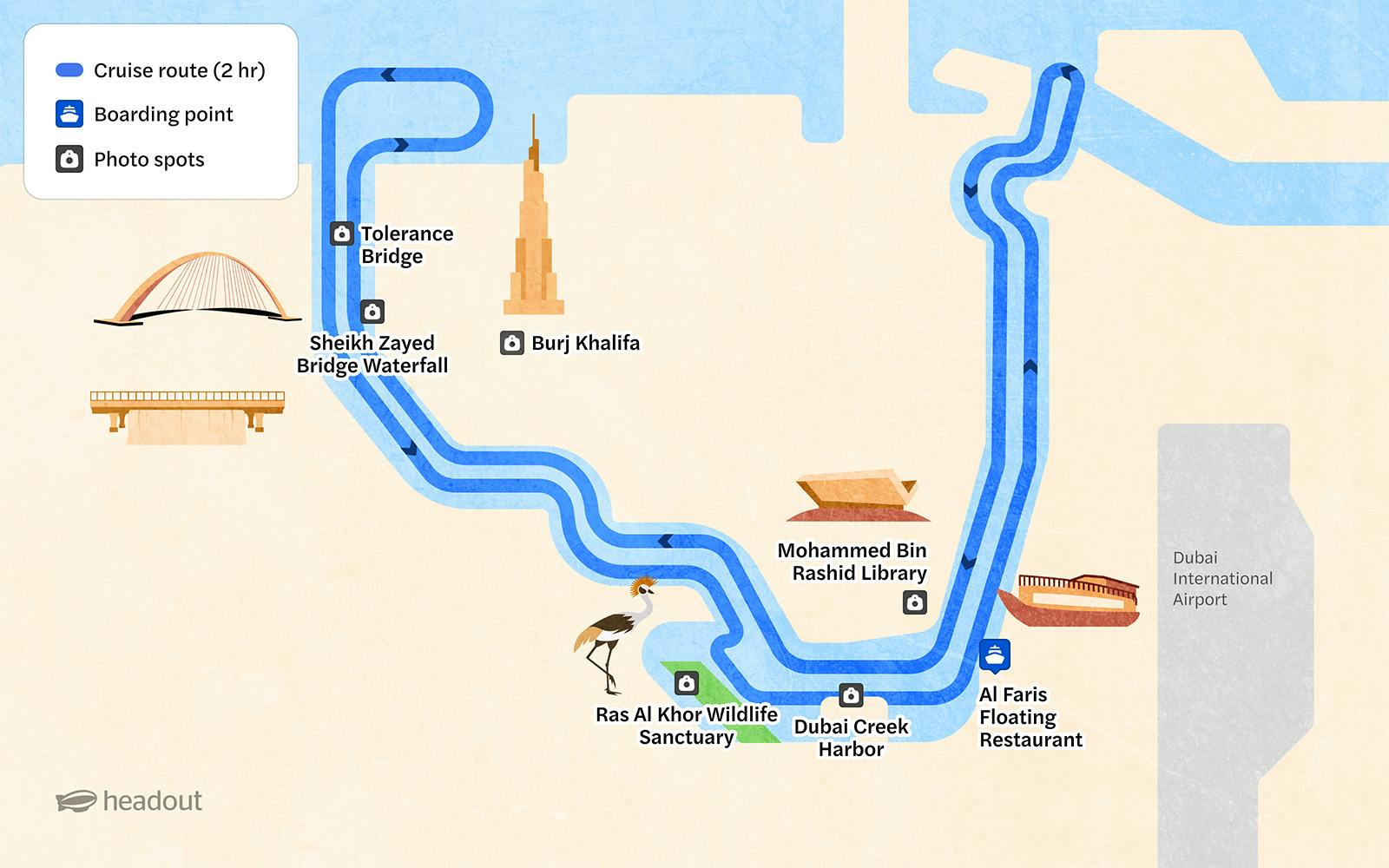 From Dubai Canal: 2-Hour Luxury Dhow Dinner Cruise with Dinner & Unlimited Drinks