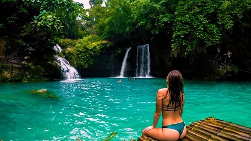 Cebu: Oslob Whale Shark Watching + Badian Kawasan Falls canyon adventure 1-day tour