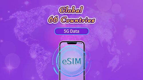 Global (66 Countries) | 4G/5G eSIM | Data Package | 24-Hour Billing | 1-7 Days | QR Code