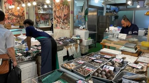 Tsukiji hongwanji main gate - Tsukiji outer market walking tour and sake guide tasting workshop experience