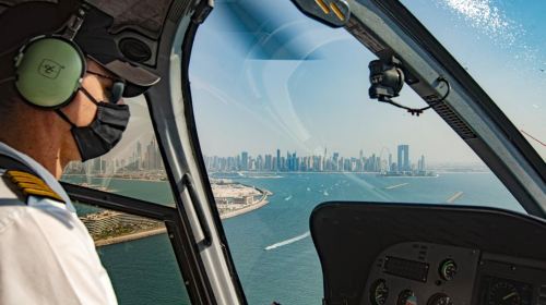 Falcon heli Dubai palm island atl helicopter - join-in/charter optional