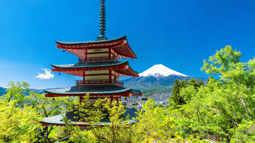 Japan Tokyo Mt. Fuji Lake Kawaguchi & Yamanakako & Lawson/Hikkawa one-day tour