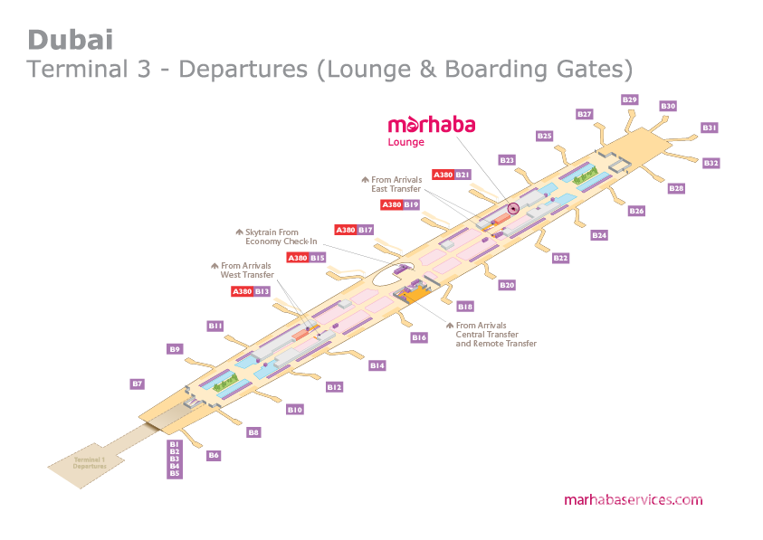 Marhaba Lounge (Concourse B) Dubai International Airport