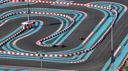 Fun activity of driving your own go-kart at Yas Marina Abu Dhabi Circuit