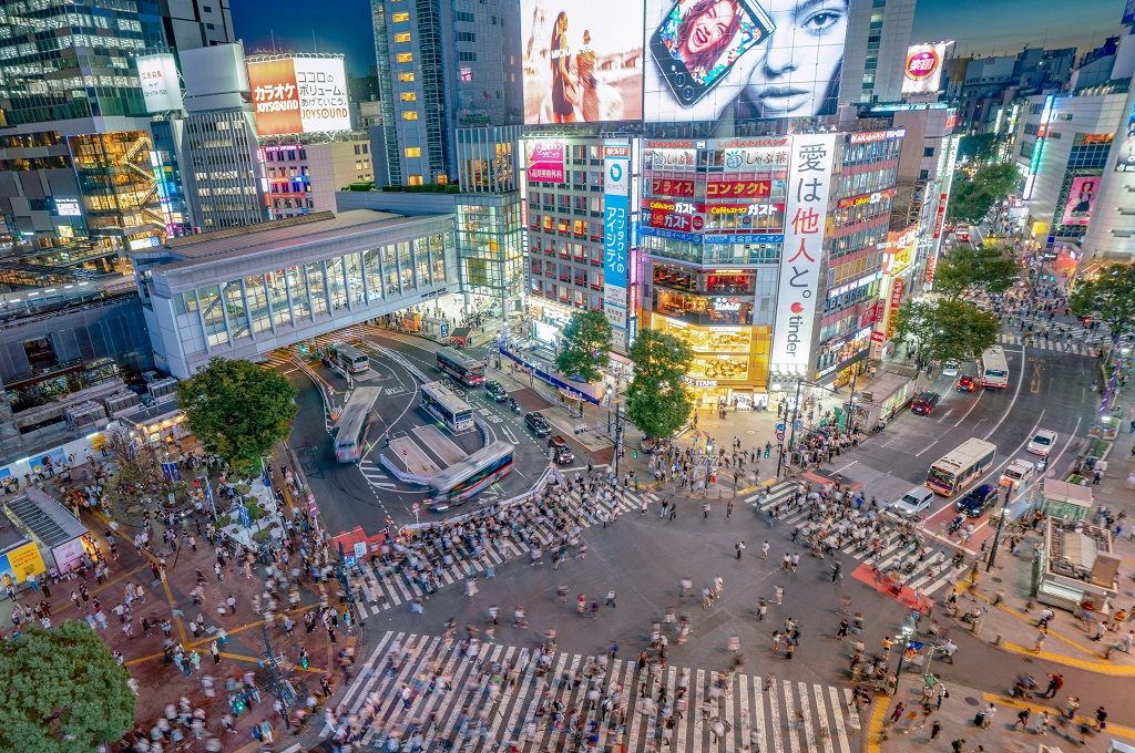 Shibuya Night Walking Tour with Rooftop City View