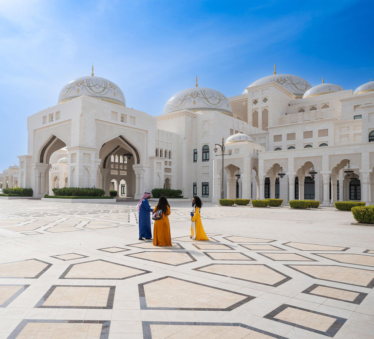 From Abu Dhabi: Grand Mosque, Royal Palace& Heritage Village