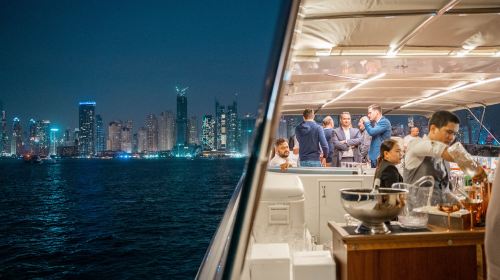 Night Yacht Cruise in Dubai with Bites  & Drinks - Sharing Tour Transport Passes