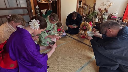 A Unique Antique Kimono and Tea ceremony Experience in English