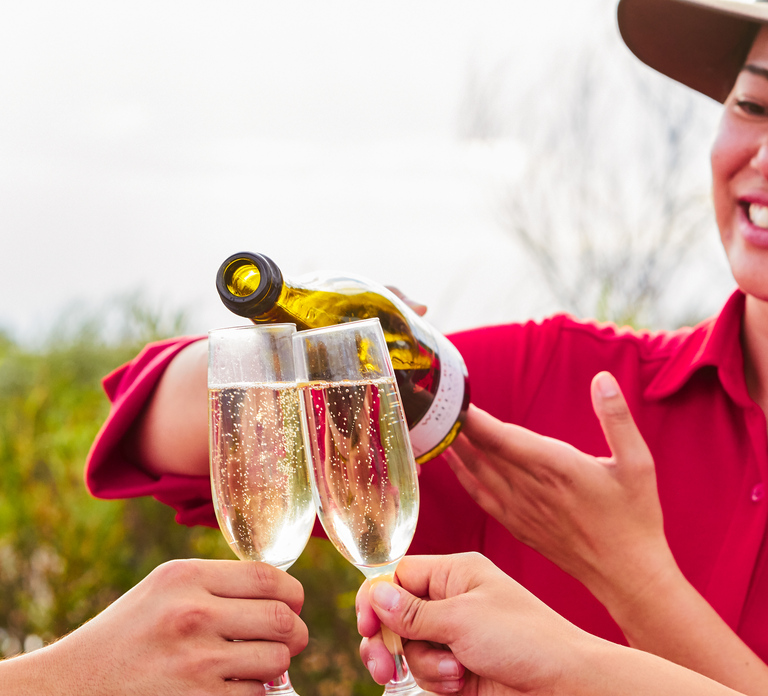 Uluru: Sunset, Sparkling Wine, Cheeseboard & Gourmet BBQ