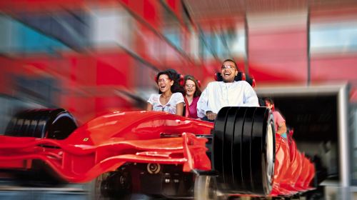 From Dubai Shared Tour: Ferrari World Adventure with Grand Mosque Tour Day Tours