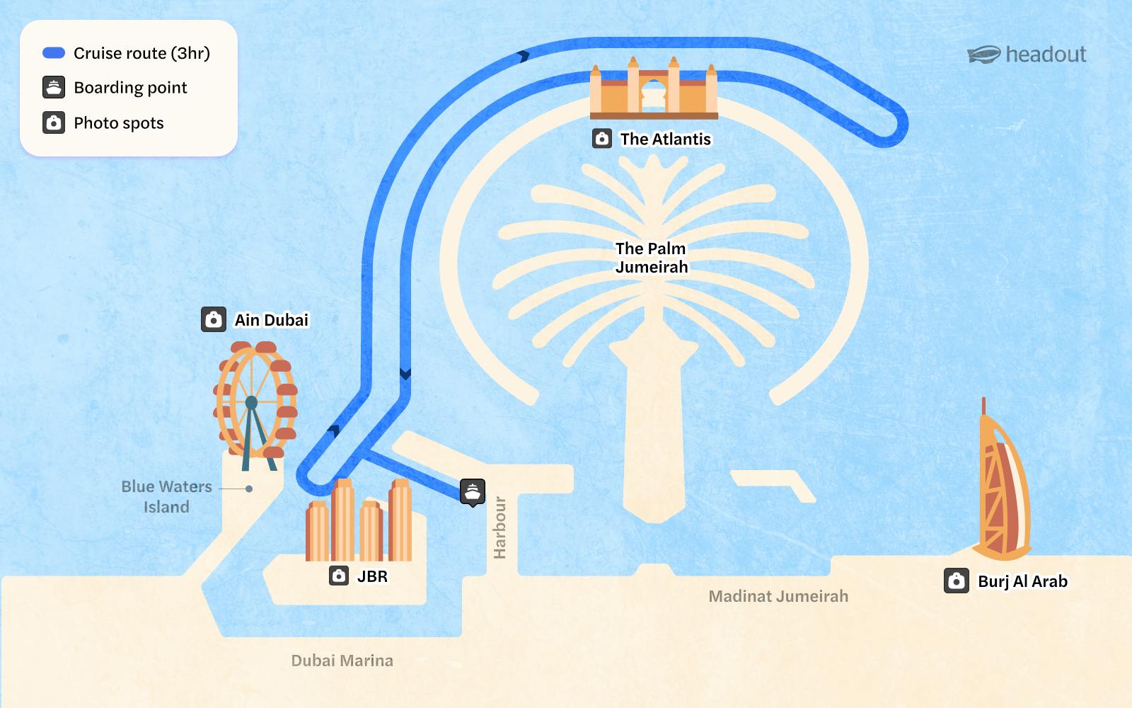 From Dubai Harbour: 3-Hour Superyacht Tri-Deck Cruise with Dining, Open Bar & Live DJ