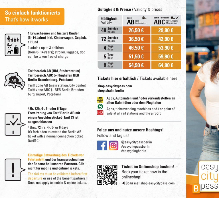 EasyCityPass Berlin: Zone AB Public Transport and Discounts