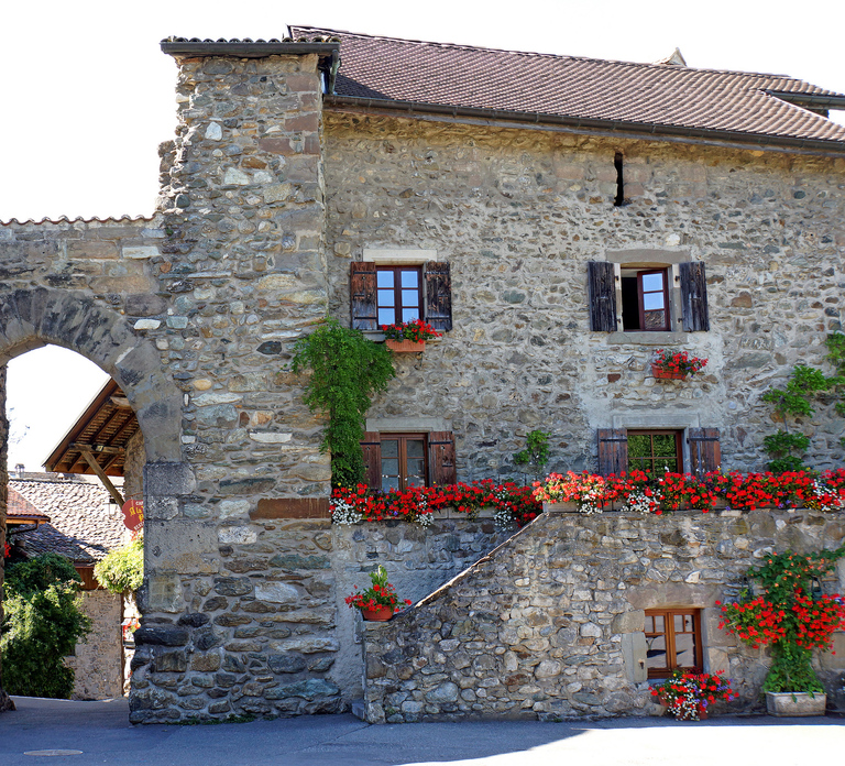 From Geneva: Yvoire medieval village & Lake Geneva Cruise