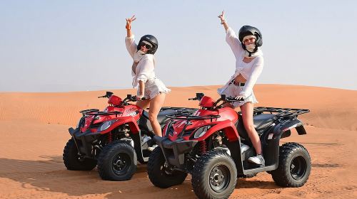 Morning Desert Safari Adventure, Quad Bike, Falcon & Camel Ride Day Tours