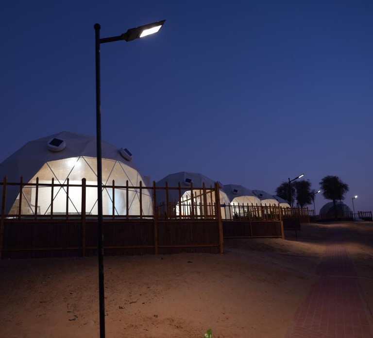 Overnight Desert Camping In Deluxe Dome With AC & Bathroom