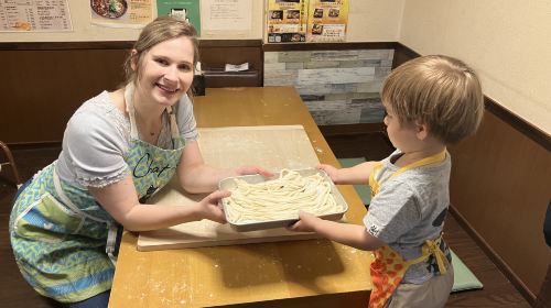 Handmade udon noodle workshop experience