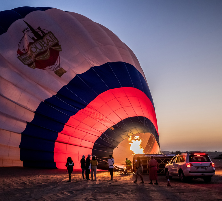 Dubai: Hot Air Balloon, Desert Safari, and Quad Biking Tour