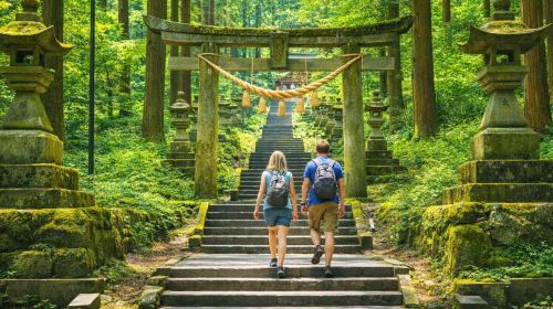 1-day tour to Fukuoka's hidden shrine, Aso Volcano, Kusasenri, and Kurokawa Onsen