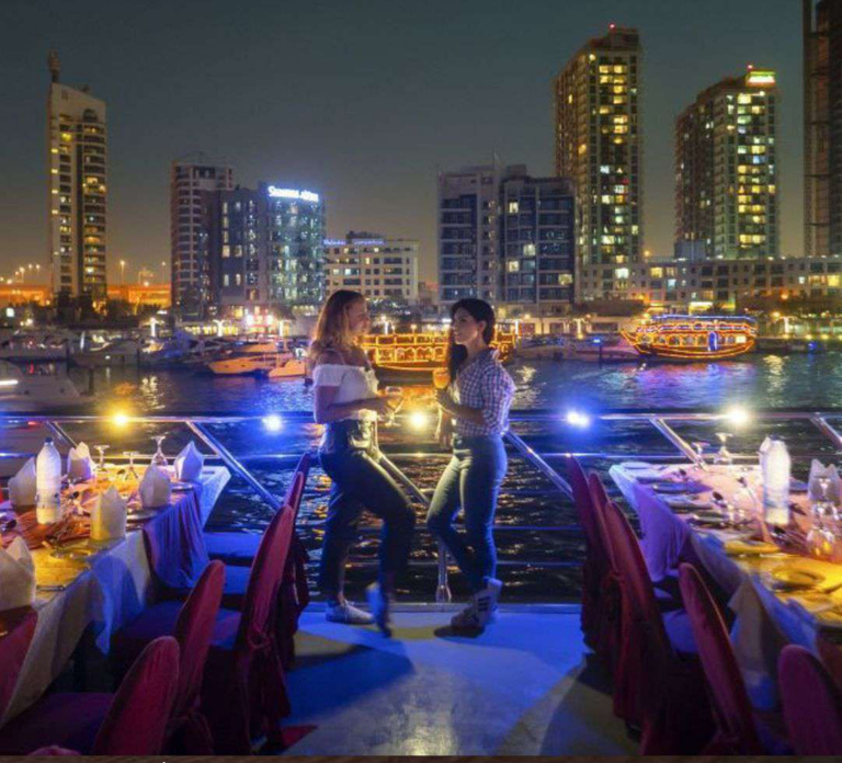 Dubai Dhow Cruise Marina Dinner with Transportation