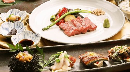 [Night View × Teppanyaki Wagyu HOMURA] Wagyu Tasting Package with After-Dinner Matcha and Souvenir (Choose One Dining Voucher)