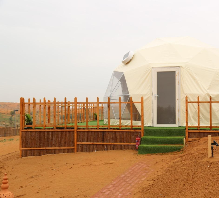 Overnight Desert Camping in Premium Dome with AC & Bathroom