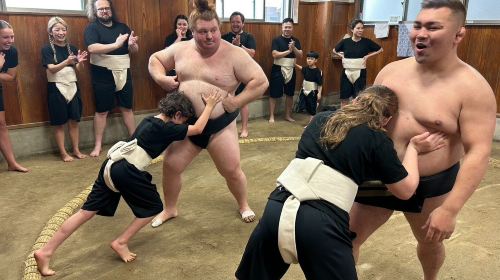 [Asahi Fuji Sumo Dojo] Sumo experience in Tokyo Step into the ring and sumo meal Package