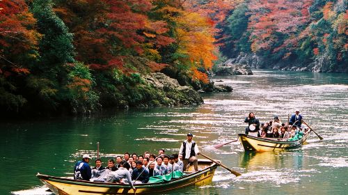 Kyoto Arashiyama Sagano Romantic Train + Hozugawa River Boat Ride (Hozugawa Kudari) + Arashiyama City Walk 1-day Tour Day Tours