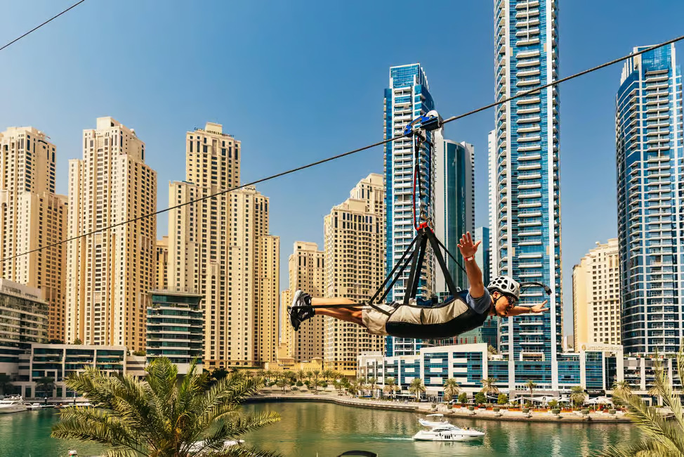 Dubai: Marina Ziplining with Photos, Video, and Meal