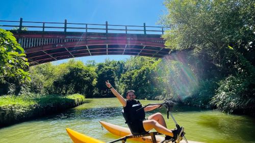 1-hour kayaking at Dongshan River Water Park – Eco Green Boat hydrobiking experience