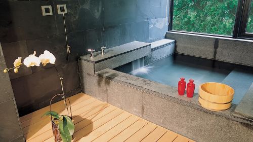 Fulaoduo Wulai Resort in New Taipei City – Scenic Hot Spring Room & Japanese-Style Public Bath