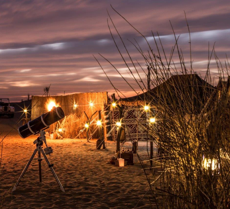 Dubai: Private Night Safari & Astronomy with 3-Course Dinner