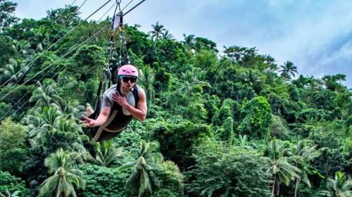 1-Day Boracay Adventure Tour with ATV, Sky Bike, Zipline, Cold Spring, Canoeing, Cliff Diving & Paddleboarding