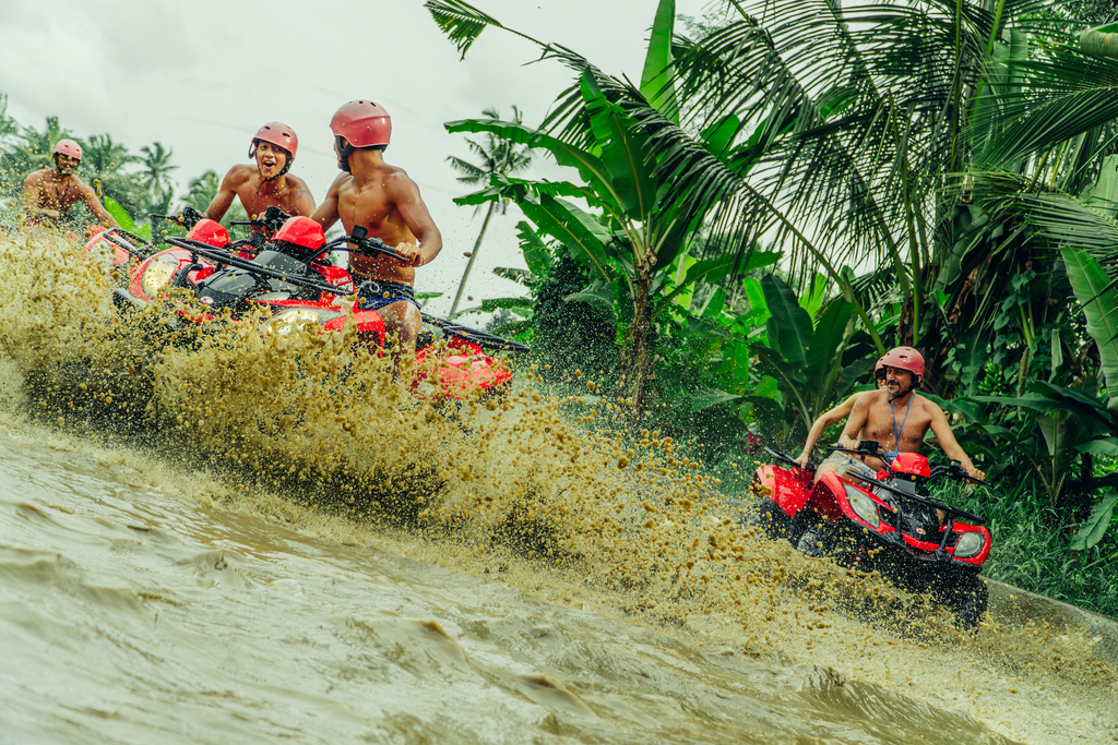 Ubud ATV Quad Bike through Real Jungle, River, Puddles & Rice Fields