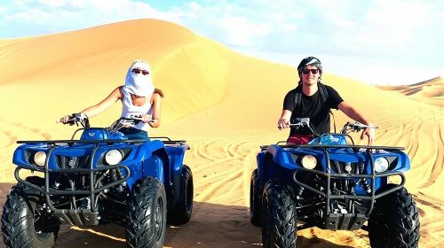 Dubai Long Self-Drive Quadbike with Camel and Falcon