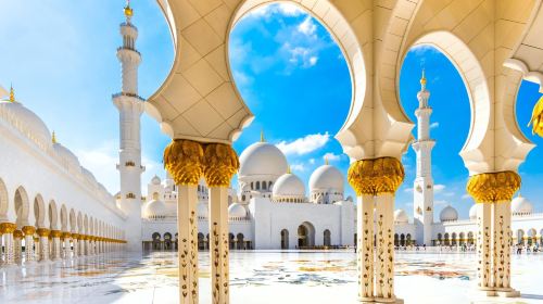 From Dubai Shared Tour: Ferrari World Adventure with Grand Mosque Tour Day Tours