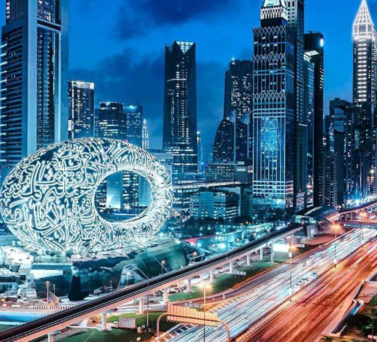 Dubai: Nighttime Guided City Tour by Van & DXB Fountain Show