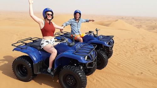 Dubai Self-drive Quad Bike, Sand Boarding, Camels & Refreshments